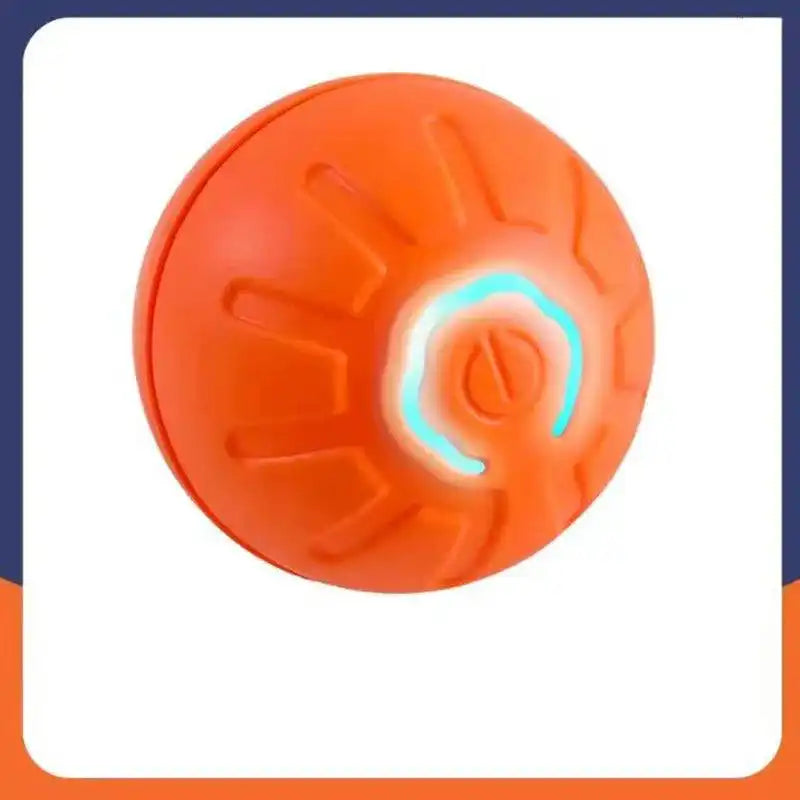 Juguete luminoso naranja para perros con luz LED intermitente, ideal para juegos nocturnos y entretenimiento canino.