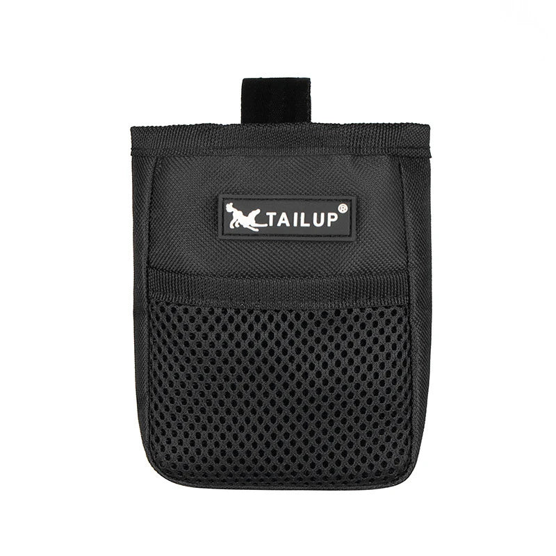 Bolsa de entrenamiento para perros TAILUP, negra con malla, ideal para snacks y accesorios caninos