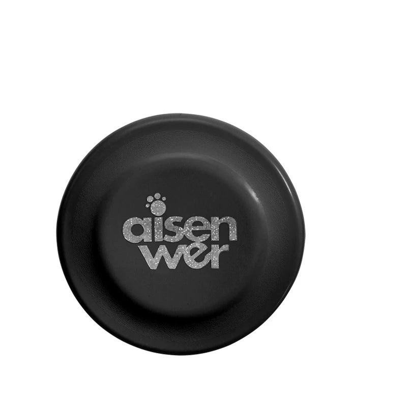 Disco volador negro para perros con logo aisen wer, juguete resistente para entrenamiento y diversión al aire libre
